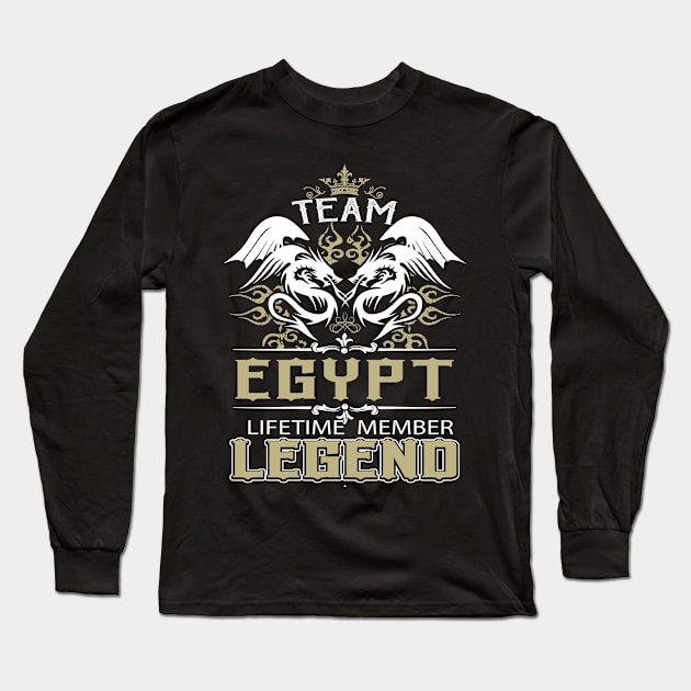 Egypt Name T Shirt -  Team Egypt Lifetime Member Legend Name Gift Item Tee Long Sleeve T-Shirt by yalytkinyq